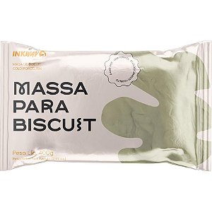 Massa de porcelana fria biscuit 400g natural - ink way (unidade)