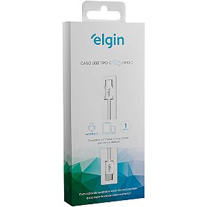 Cabo usb tipo-c p/tipo c 1m branco - elgin (unidade)
