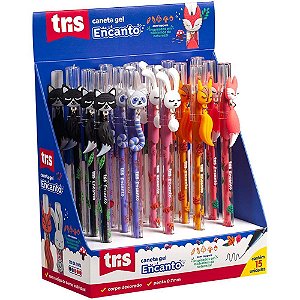 Caneta gel tris encanto c/chaveiro 5cores - summit (dp.c/15)