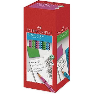 Lapis preto triangular grip 2001 two tone (s) - faber-castell (cx.c/72)