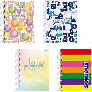 Caderno 10x1 capa dura mentos 160fls. - jandaia (pct.c/04)