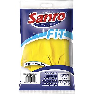 Luva sanro fit amarela xgrande - sao roque (par)