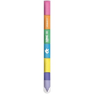 Caneta hidrografica sonic de encaixe 6 cores - leonora (estojo)