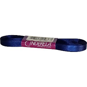 Fita de cetim 07mm 10m. azul marinho - cinderela (unidade)