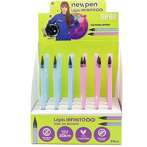 Lapis preto redondo infinito hb basic 2 cores - newpen (dp.c/24)