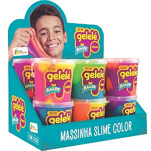 Slime gelelé balde color 457g - doce brinquedo (dp.c/12)