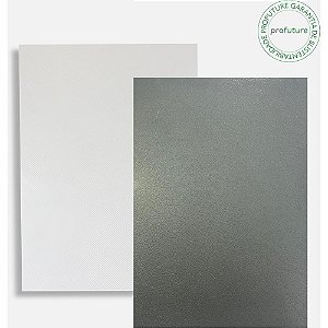 Capa para encadernacao a4 5 cristal+ 5 prata couro - prolam (kit)