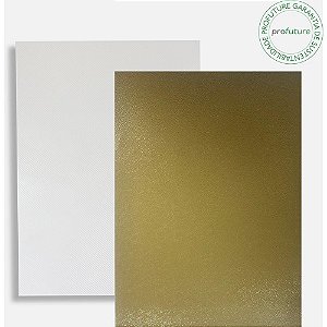 Capa para encadernacao a4 5 cristal + 5 ouro couro - prolam (kit)