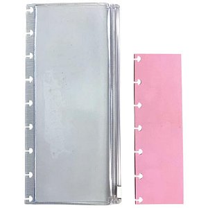 Estojo simples pvc transp. c/regua pp rs - romitec (unidade)