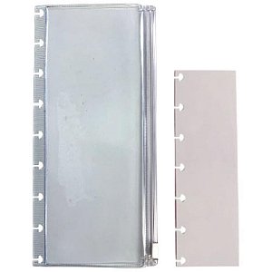 Estojo simples pvc transp. c/regua pp transp. - romitec (unidade)