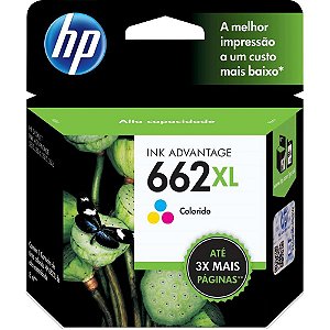 Cartucho original hp 662xl colorido ink advantage - hp (unidade)