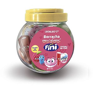 Borracha decorada fini c/forma+aroma (s) - leonora (pote-40)