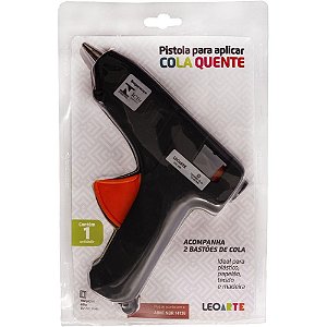 Pistola de cola quente 40w bivolt grande - leonora (unidade)