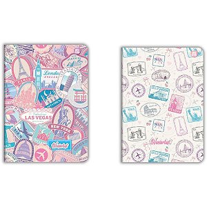 Caderno brochura 1/4 larissa manoela wanderlust 32f - animativa (pct.c/10)