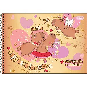 Caderno desenho univ capa dura capivara capyclub 80fls espir. - tilibra (pct.c/04)