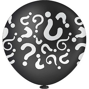 Balao gigante maxi ball surpresa  preto/bco. - riberball (unidade)