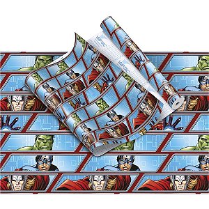 Plastico adesivo 45cmx10m avengers - v.m.p. (rolo)