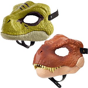 Boneco e personagem jw mascara de dinossauro (s) - mattel (unidade)