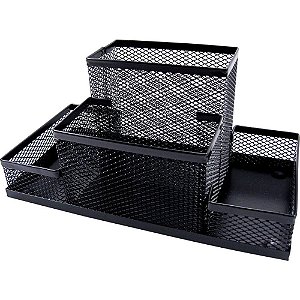 Acessorio para mesa aramado porta objetos preto - kit (unidade)