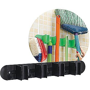 Acessorio para lavanderia porta vassoura c/4 encaixes pt - nitron (unidade)