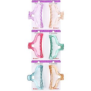 Acessorio para cabelo piranha cristal 9cm - make+ (pct.c/06)