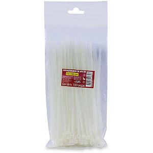 Abracadeira nylon branca 4,88x200mm. - force line (pct.c/100)