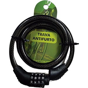Acessorio para bicicleta trava anti furto c/segre. 90cm - flex (unidade)
