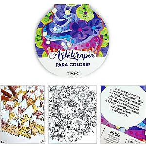 Livro de colorir arte terapia 24pgs 17,5cm - magic kids (unidade)