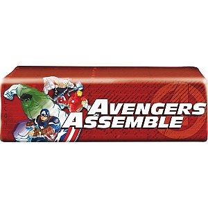 Estojo simples avengers pvc 21x5,5x6cm - v.m.p. (unidade)