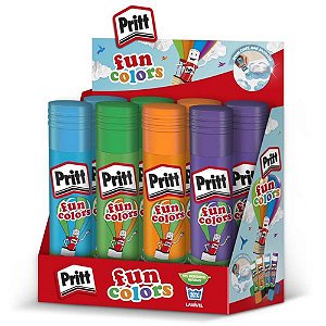 Cola em bastao pritt fun colors 10g - henkel (dp.c/08)