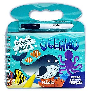 Livro aquabook oceano 5pgs 20x21cm - magic kids (unidade)