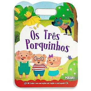 Livro infantil ilustrado bilingue os tres porquinhos - magic kids (unidade)
