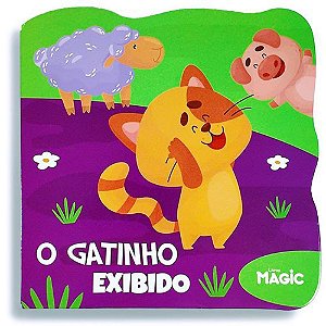 Livro infantil ilustrado recortado o gatinho exibido - magic kids (unidade)