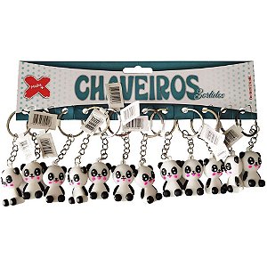 Chaveiro panda 4cm - make+ (bl.c/12)
