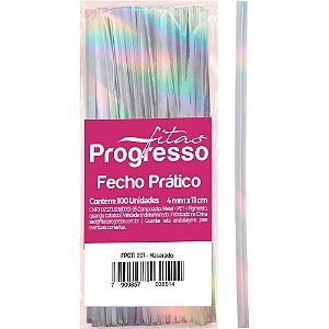 Fecho metalico nacarado 4mmx11cm. - fitas progresso (pct.c/100)