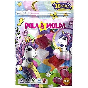 Massa para modelar criativa unicornio 300g com 30 cores - magic kids (unidade)