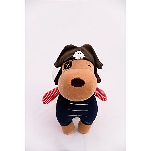 Pelucia cachorro pirata 37cm - zip (unidade)