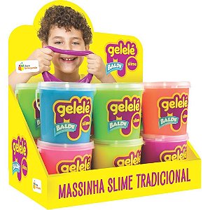 Slime gelelé balde tradicional 457g - doce brinquedo (dp.c/12)