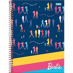 Caderno espiral 1/4 capa dura barbie 80f - foroni (pct.c/05)