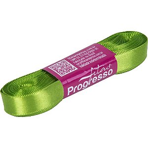 Fita de cetim 10mm 10m. verde folha - fitas progresso (unidade)