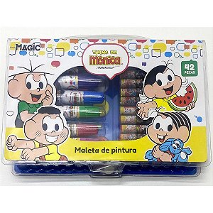 Maleta para pintura turma da monica 42 pecas - magic kids (unidade)