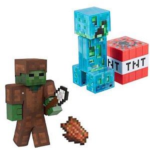 Boneco e personagem minecraft diamond level 13,9(s - mattel (unidade)