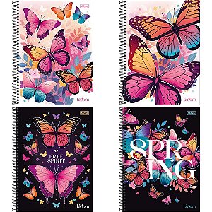 Caderno 01x1 capa dura bloom 80 folhas - tilibra (pct.c/04)