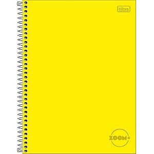 Caderno 01x1 capa dura zoom+ 96fls. amarelo - tilibra (pct.c/04)