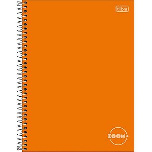Caderno 01x1 capa dura zoom+ 96 folhas laranja - tilibra (pct.c/04)