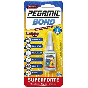 Cola adesivo instantaneo bond 20g blister - pegamil (cx.c/12)