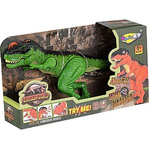 Dinossauro dino pequeno com som e luz - bee toys (unidade)