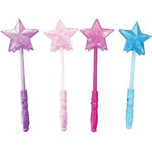 Fantasia acessorio varinha magica estrela c/luz - toy mix (unidade)