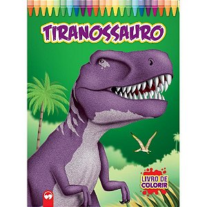 Livro infantil colorir gigante tiranossauro 10p 27x36 - vale das letras (unidade)