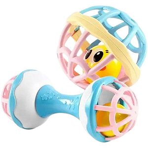 Mordedor e chocalho chocalhos animais 2pcs (sortido) - toy mix (unidade)